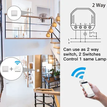 DIY Smart WiFi Gaismas LED Reostats Slēdzis Smart Home Smart Life/Tuya APP Tālvadības 1/2 Veidu Slēdzi Darbu ar Alexa, Google Home