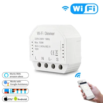 DIY Smart WiFi Gaismas LED Reostats Slēdzis Smart Home Smart Life/Tuya APP Tālvadības 1/2 Veidu Slēdzi Darbu ar Alexa, Google Home