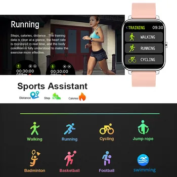 JAUNU Full Touch SmartWatch Sieviešu Fitnesa Tracker Elektronika Dāmas Rokas pulksteni, Lai Android, IOS asinsspiediens Smart watch Pulkstenis