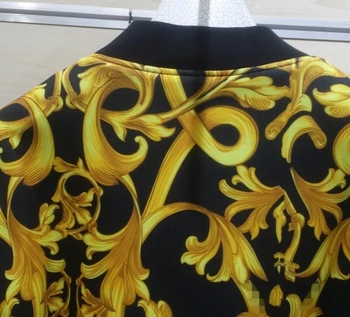2020. gada pavasara 19ss jaunu modes ierašanās zelta luksusa ziedu royal drukāt beisbola bomber žaketes vīriešiem zīmola dizaineru apģērbu
