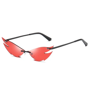 Classic Retro Sieviešu Saulesbrilles bez apmales Cat Eye Modes Saules Brillēm, Sieviešu Ceļojumu Beach Toņos UV400 Āra Dāmas Brilles