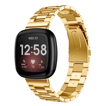 Nerūsējošā Tērauda Watchband Par Fitbit Versa 3 Sajūtu Smartwatch Band Nomaiņa Aproce sieviešu, vīriešu Siksna Piederumi Aproce