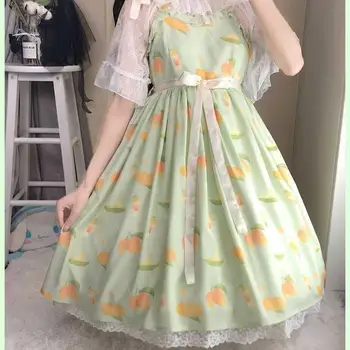 Tēja Puse Japāņu Stila Meitene salds, mīksts ledus lolita cosplay Mežģīņu kleita Istabene Kostīms, kleita
