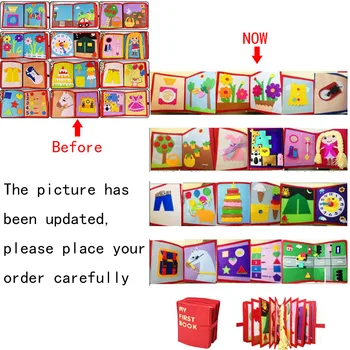 Bērnu Multfilmas Audums Grāmatu neaustu Roku darbs DIY Materiālu Pakete Krāsas Cute Dzīvnieku Grāmatu Bērnu Izglītības 3D Pasaku Grāmata Auduma