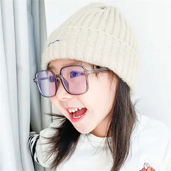 Modes Bērni Anti Zilā Gaisma Brilles Bērniem Vintage Lielā Laukumā Datoru Brilles Meitenes Zēni Pārredzamu Zaļās Brilles