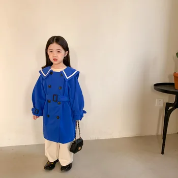 MILANCEL ir 2021. Bērniem Drēbes Ilgi Stila Meiteņu Mētelis Zēnu Jaka Modes Apģērbs