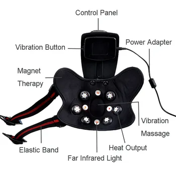 Tālu infrasarkano ceļa locītavu sāpes atvieglojums fizioterapija kvantu terapijas massager apkures elektrisko magnētiskās vibrācijas masāža kneepad