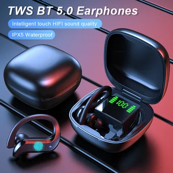 TWS Bezvadu Bluetooth 5.0 Austiņas 9D HiFi Stereo brīvroku Austiņas Ūdensizturīgs Trokšņa Calcelling Earbuds Ar Lietā