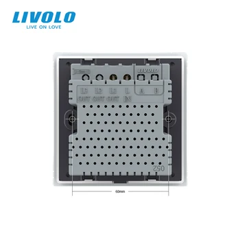 Livolo UK standarta Sienas Gaismas Pieskāriens Slēdzim,Stikla Panelis,pieskarieties sensoru kontroli,ar led pretgaismu,1-4gangs,sienu touch switch