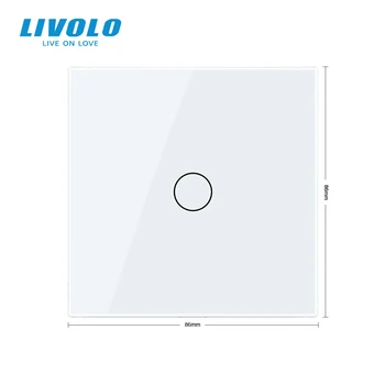 Livolo UK standarta Sienas Gaismas Pieskāriens Slēdzim,Stikla Panelis,pieskarieties sensoru kontroli,ar led pretgaismu,1-4gangs,sienu touch switch