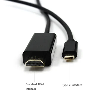 USB C HDMI 4K Kabeļa Adapteris c Tipa Video Converter USB 3.1 HDMI 1.8 M Atbalsta Thunderbolt par huawei mate 20 macBook pro