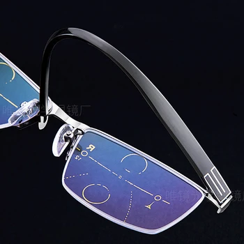 Progresējoša multifokāla objektīvs Tālu un tuvu izmantot inteliģentās Tālummaiņas Noguruma novēršanu gafas bifocales lectura gafas montura hom