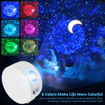 USB Powered Zvaigžņotām Debesīm LED Projektoru Gaismas Bērni bērnu Guļamistaba Tālvadības Mēness Zvaigžņu Nakts Lampas