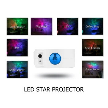 USB Powered Zvaigžņotām Debesīm LED Projektoru Gaismas Bērni bērnu Guļamistaba Tālvadības Mēness Zvaigžņu Nakts Lampas