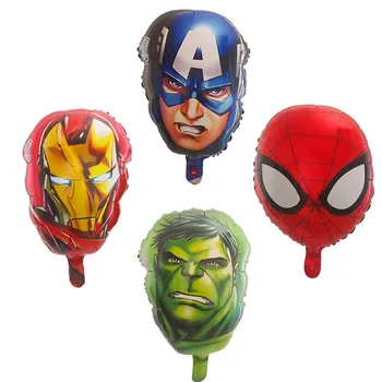 10pcs Avenger Captain America Pontons Spider Dzelzs Folijas Baloni Supervaronis Globos Bērnu Dušas, Dzimšanas dienas Puse Rotājumi Bērniem Rotaļlietas