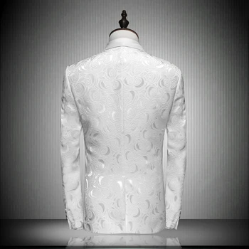 Itālijas Vīriešu Tailcoat Balto Kāzu Uzvalki Vīriešiem Groomsmen Tērpi 2 Gabali Sasniedza Atloks Līgavainis Kāzu Kleitu Vīriešu Uzvalki
