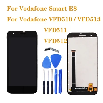 Par Vodafone Smart E8 VFD510 LCD Touch Screen Mobilo Tālruni, Digitizer Detaļas Nomaiņa VFD 510 511 512 513 displejs