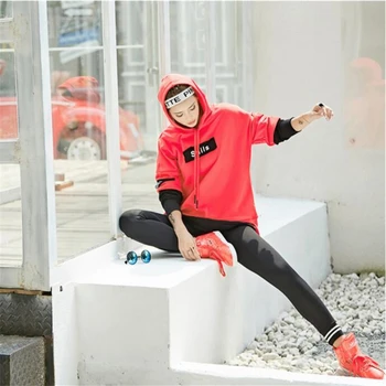 2018. gada Pavasara-Rudens Gadījuma Sieviešu Zeķes Fitnesa Viduklis Elastīgas Sieviešu Zeķes Treniņu Slim korejas Savvaļas Svītru Legging Bikses