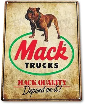 Mack Kravas mašīnas Izplatītāju Logo Remonts Veikals Pakalpojumu Garāžas Retro Sienu Mākslas Dekoru Skārda Zīme SKĀRDA Zīme, Metāla Krāsošana Skārda Zīme, Sienas Dekori