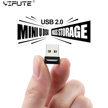 Super Mini USB flash Drive 64GB, 128GB 32GB 8GB Metāla Pen Drive Pendrive 128 64 32 16 8 GB Pendrive Ūdensizturīgs USB Memory Stick