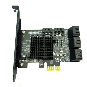 8 Portu SATA 3 PCI Express Paplašināšanas Karti PCI-E SATA Kontrolieris PCIE 1X SATA Karti SATA3.0 6Gb Adapteri, Pievienojiet Uz Kartes HDD, SSD