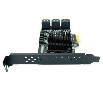8 Portu SATA 3 PCI Express Paplašināšanas Karti PCI-E SATA Kontrolieris PCIE 1X SATA Karti SATA3.0 6Gb Adapteri, Pievienojiet Uz Kartes HDD, SSD