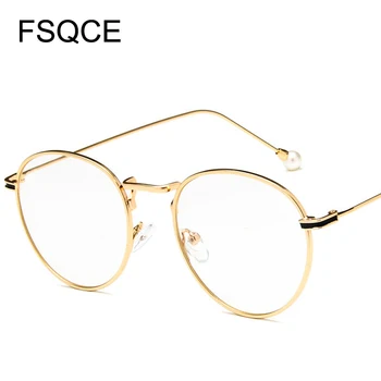2019 Metāla Rāmja Saulesbrilles Sieviešu Pārredzamu Lēcu Brilles Dāma Retro Saules Brilles Ceļojumu Lunette De Soleil Femme UV400