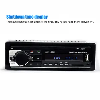 12V universālo Auto MP3 Automašīnas Stereo FM AUX Ieeja SD Uztvērējs USB MP3 Radio Atskaņotājs, In-Dash Vienības