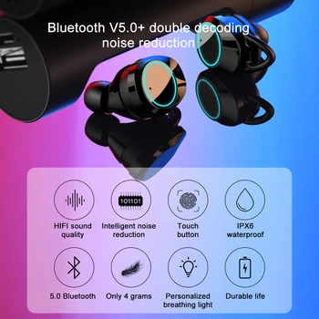 X8 Touch Kontroli TWS Bluetooth 5.0 Austiņas Mini Bezvadu Austiņas Austiņas Stereo Earbuds Waterprood Sporta Austiņas ar Mic