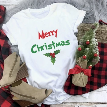 2019 Pleds Priecīgus Ziemassvētkus T Krekls Sieviešu Modes Elk Cute Grafikas Tee Kawaii T Hipster Gudrs Pateicības Camiseta Mujer