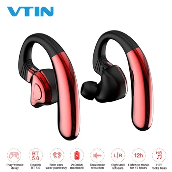 VTIN Biznesa Bezvadu Earbuds Bluetooth V5.0 Dual Trokšņa Samazināšanas Austiņas HiFi Stereo Austiņas ar 12 Stundu Ilgu Darba Laiku,