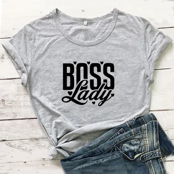 Boss Dāma, Funny T Krekls Sievietēm Kokvilnas Harajuku Īsām Piedurknēm T Sieviešu Top O-veida kakla Camiseta Mujer Gadījuma Tee Kreklu Femme T-krekls