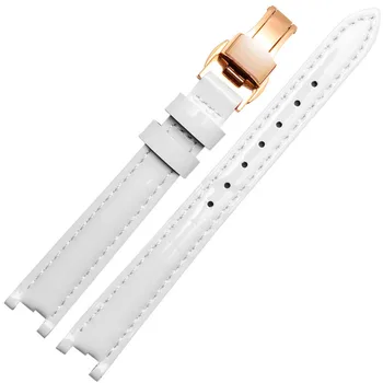 Govs īstas Ādas watchband par 1853 T094210 sieviešu pulksteņu siksniņas rokassprādze 12mm ar nerūsējošā stee tauriņš aizdare
