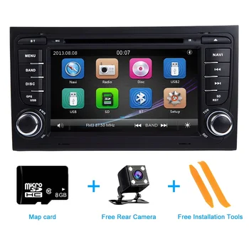 ZLTOOPAI Auto Multimedia Player 2 Din Auto DVD Atskaņotājs Audi A4 S4 2002-2008 Auto Radio, GPS, Stereo USB, Bluetooth, Atpakaļskata Kamera