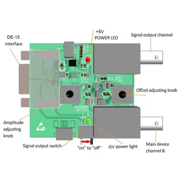 Signālu Ģenerators Modulis S02, 1-kanālu, 13MHz. Saderīgs ar LOTO Osciloskopa OSC482,