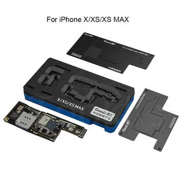 Qianli 3D BGA Reballing Trafaretu Platforma Vidējā Slāņa Stādīšanas Skārda Veidņu Plāksnes Neto iPhone X/XS/MAX 11 ProMax Mātesplati