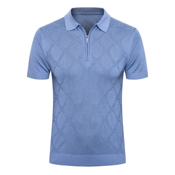 Miljardieris Polo krekls vīriešu zīda 2020. gadam Īsām piedurknēm vasaras jaunā Modes gadījuma Biznesa Elpojošs Anglija M-5XL bezmaksas piegāde