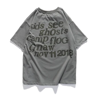 Bērniem Redzēt Spoku t-Krekls Vīriešiem Sievietēm Unisex t-Krekls Kanye West Top Tee Augstas Kvalitātes Kokvilnas ar Īsām Piedurknēm Hip Hop Sajūta Sirds Logo