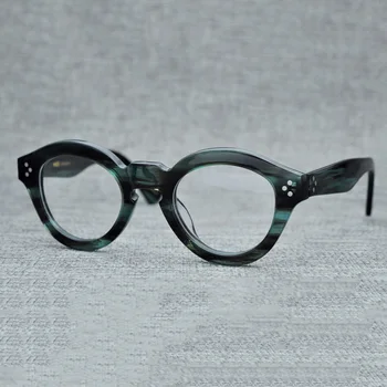 CUBOJUE Acetāts vintage Brilles Vīrieši Sievietes Rāmji, Brilles cilvēks brilles ar clear lens viltus bieza smago Nerd Punktiem