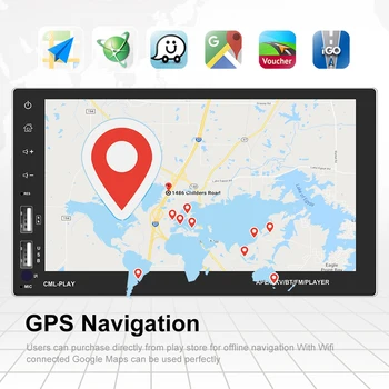 Podofo 2Din GPS Auto Radio 7