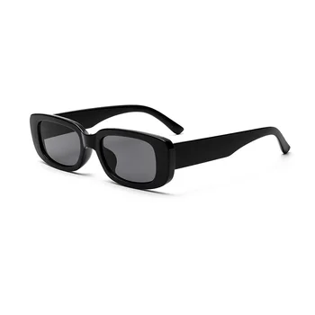 LongKeeper Vintage Taisnstūra Saulesbrilles Ar Melniem Stikliem Ķēdes Sievietēm, Vīriešiem, Modes Briļļu Turētāji, Virves UV400 Objektīvs