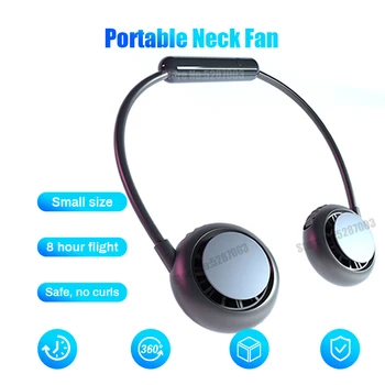 Mini USB Portatīvo Ventilators Kakla Ar Uzlādējamu Akumulatoru Maziem Rakstāmgalds, 3 Pārnesumiem Fani Vasaras rokas Gaisa Dzesētāja Kondicionētājs Istaba