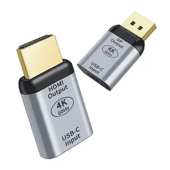 USB C Tipa HDMI Adapteris, DP 4K 60Hz 3D Sieviešu, Vīriešu Pārveidotājs MACBook Pro Air Klēpjdators Mobilais Tālrunis