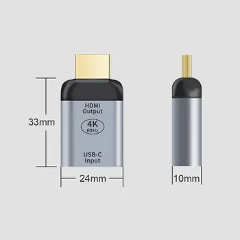 USB C Tipa HDMI Adapteris, DP 4K 60Hz 3D Sieviešu, Vīriešu Pārveidotājs MACBook Pro Air Klēpjdators Mobilais Tālrunis