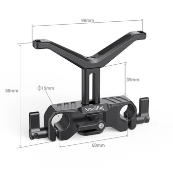 SmallRig 15mm LWS Universal Objektīvs Atbalsta DSLR Kameras Platformu, Regulējams Objektīva Adapteris 2680
