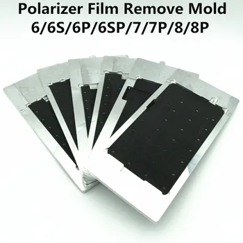 Polarizatoru Filmu Noņemt Pelējuma IP 6 6S 6P 6SP 7 7P 8 8P Digitizer Ekrāna Adsorbcijas Pozicionēšanas Apkures Polarizatoru, kas Atdala