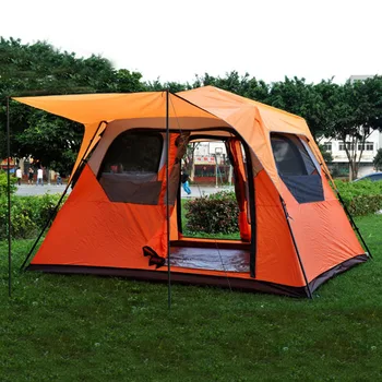 Automātiskā dubultā slāņa 5-8 personai izmantot ultralarge ūdensizturīgs pretvēja ģimenes puses kempinga telts barraca teltis, āra kempings