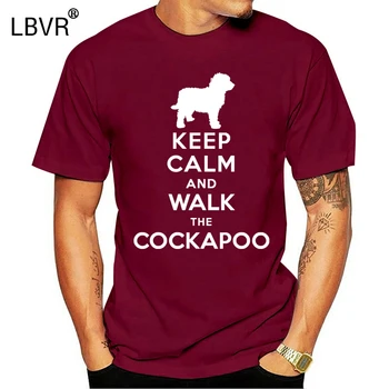 Saglabājiet Mieru Staigāt Cockapoo KC Suņu Mīļotājiem Dāvanu Vīriešu T Krekls, Izmērs S XXL