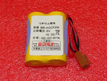 10pcs/daudz Jaunu Datumu Oriģināls Jaunu BR-AGCF2W 6V Litija PLC akumulatoru baterijas ar brūnu spraudnis Fanuc Bezmaksas Piegāde