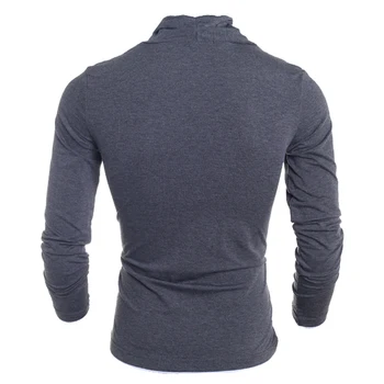 2019 Modes Slim Fit Vīriešu T krekls Personalizētu Slīpā Sprādzes Vīriešu Kokvilnas Apģērbs ar garām Piedurknēm T-krekls Bezmaksas Piegāde